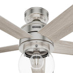 Hunter 52656 Brushed Nickel Hunter 52 Inch Xidane Brushed Nickel Ceiling Fan With Led Light Kit And Handheld Remote Image 6