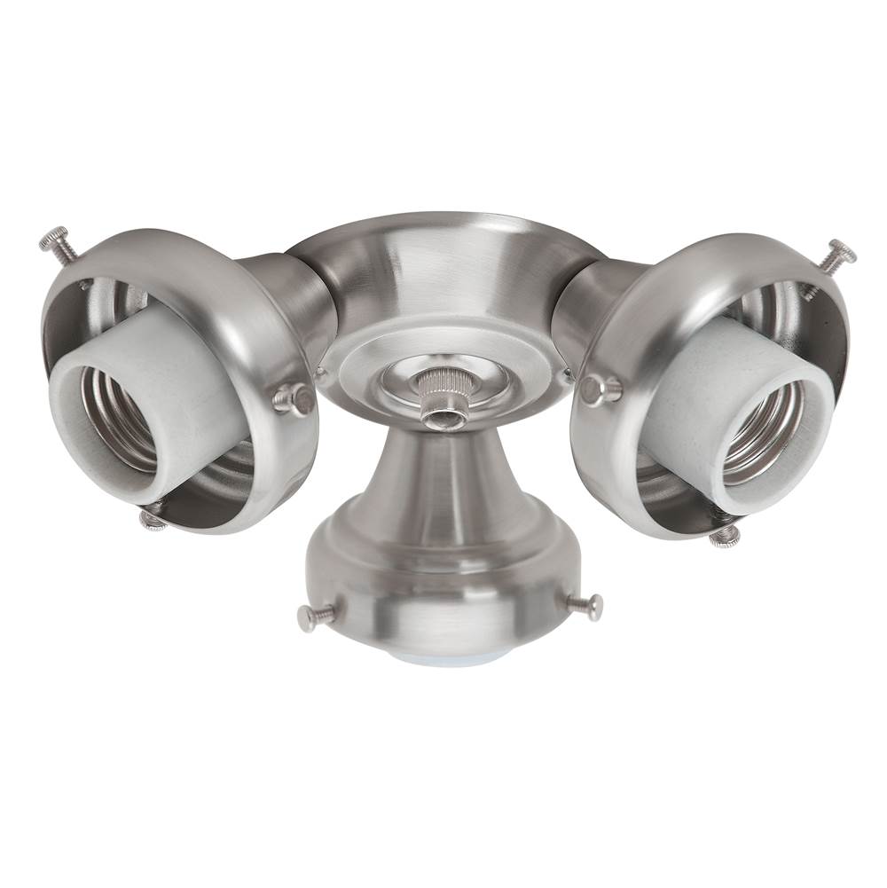 Hunter 99136 Brushed Nickel Three-light Brushed Nickel Fitter Image 1