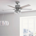Hunter 52310 Matte Silver 52 Inch Wifi Techne Matte Silver Ceiling Fan With Led Light Kit And Handheld Remote Image 5