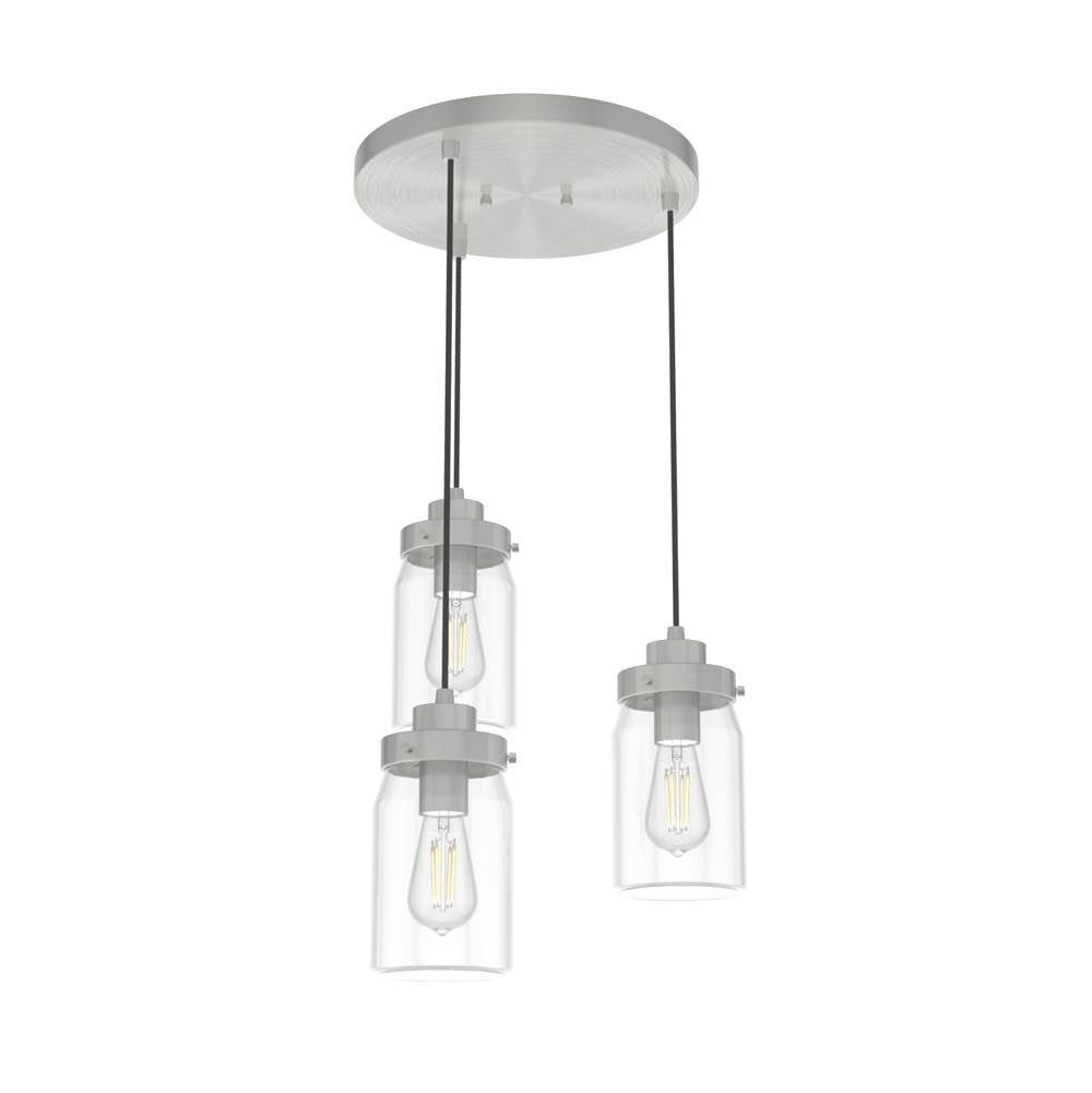 Hunter Devon Park Devon Park Cluster Round Brushed Nickel