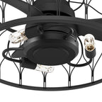 Hunter Rotonda 20 Inch Rotonda Matte Black Ceiling Fan With Led Light Kit And Handheld Remote