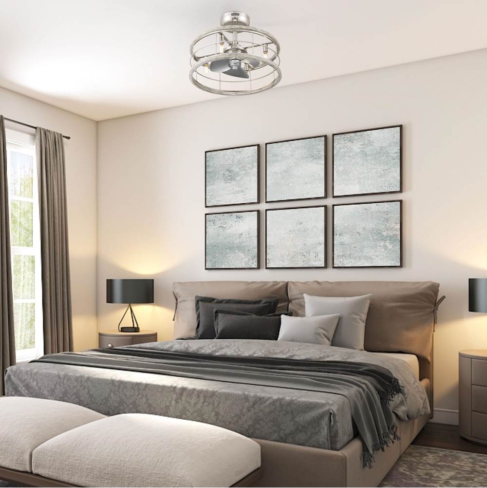 Hunter 50106 Brushed Nickel 22 In Bridgette Fandelier - Brushed Nickel Image 8