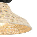 Hunter Agoura Matte Black 1 Light Medium Flush Mount Ceiling Light Fixture