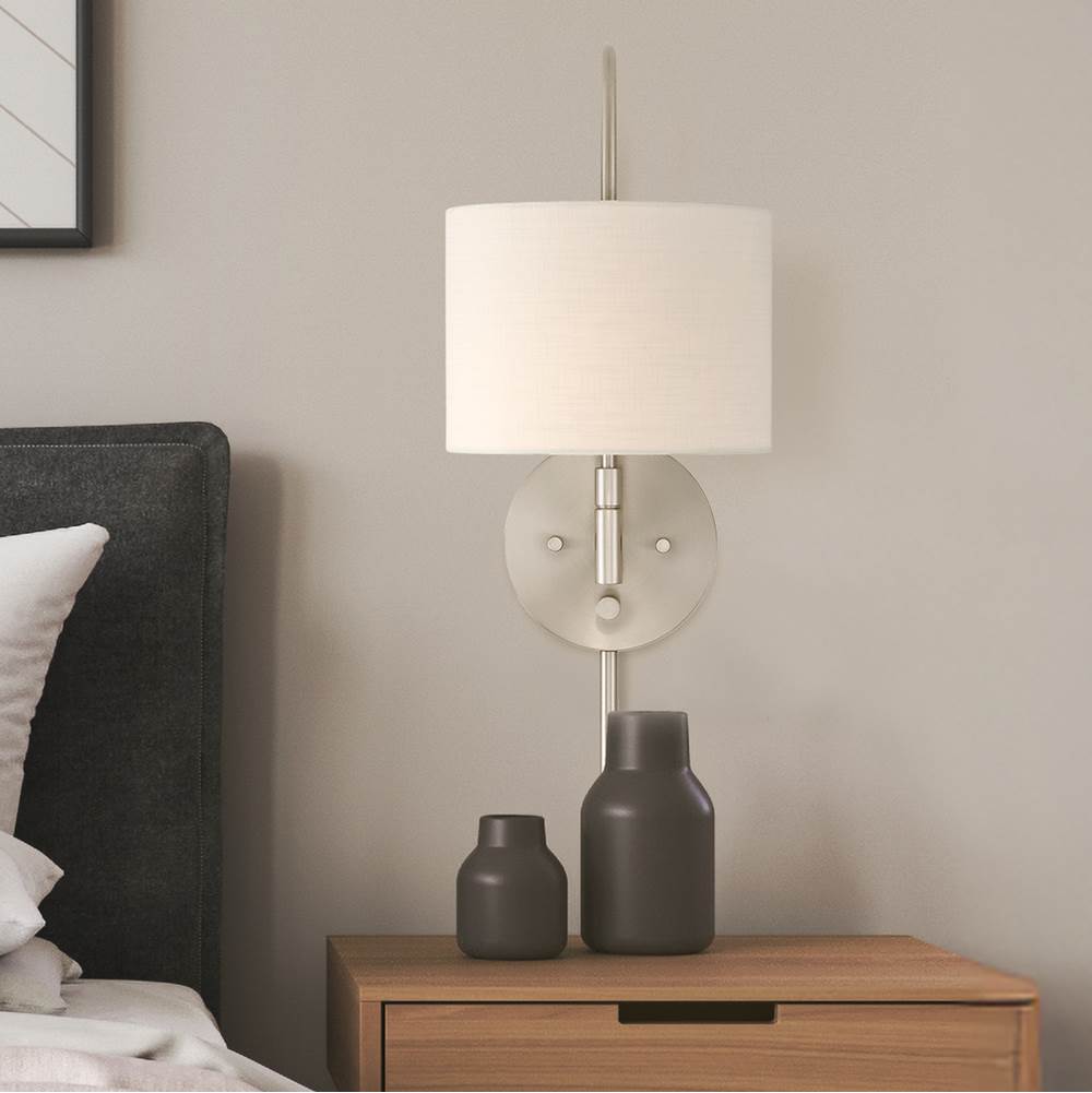 Hunter 48178 Brushed Nickel Horizon 1 Light Large Pin Up Sconce Brushed Nickel Image 7