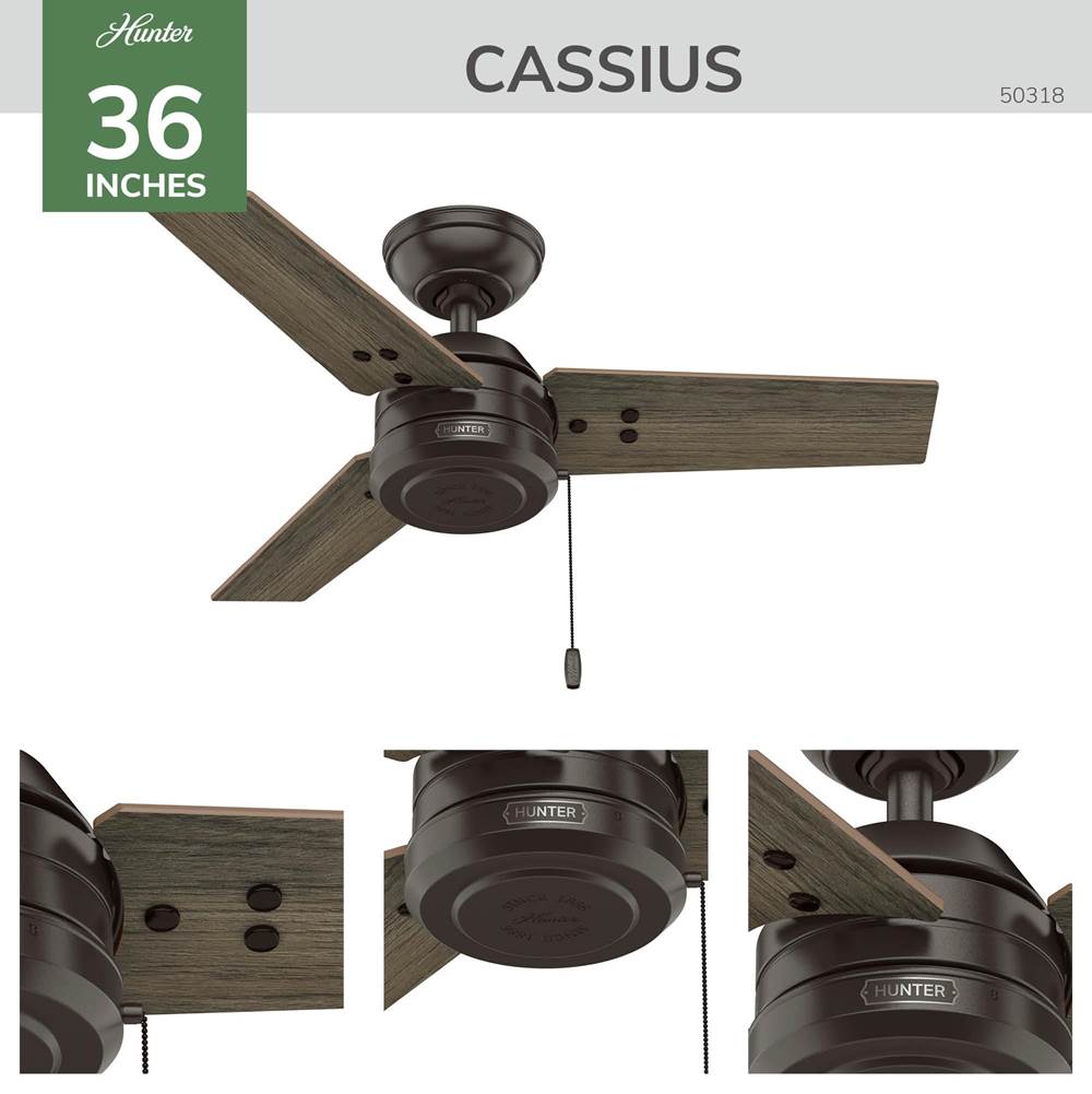 Hunter 50318 Noble Bronze 36 Inch Cassius Noble Bronze Image 8