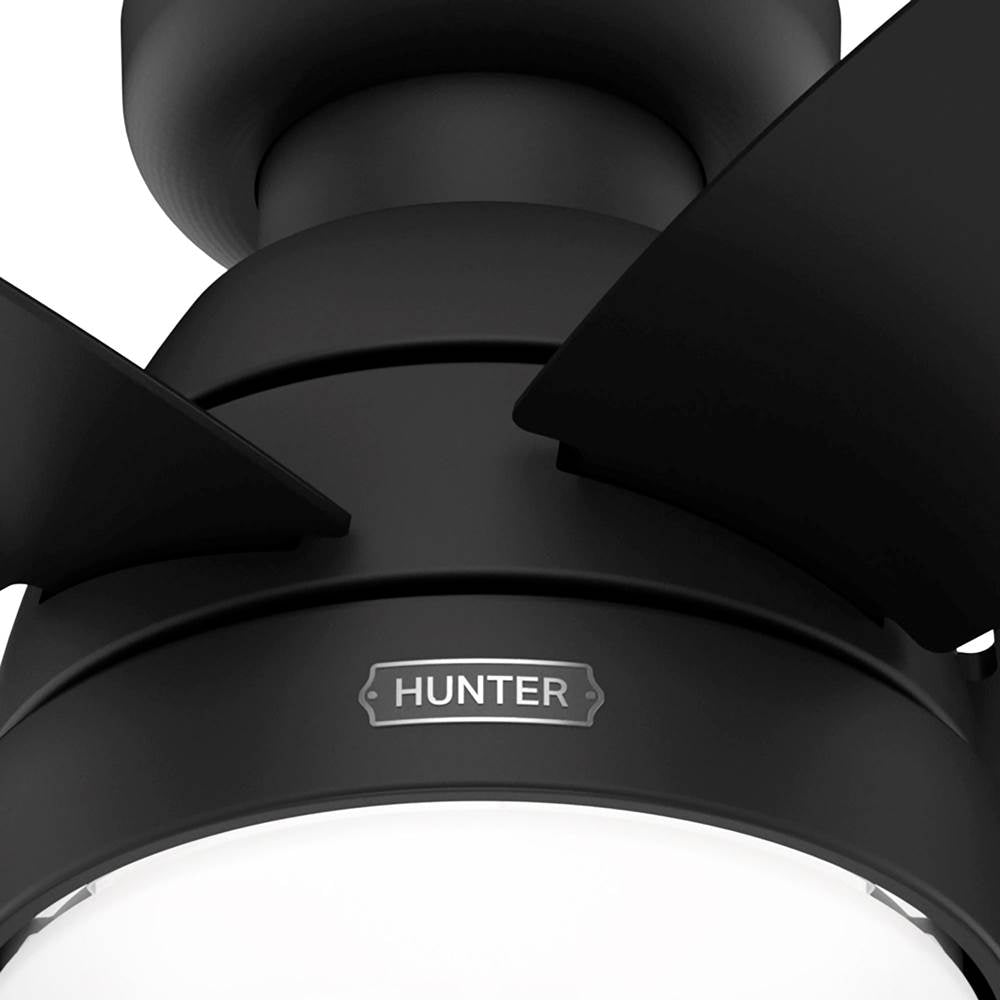Hunter 52613 Matte Black 44in Lilliana - Flat Matte Black Image 8