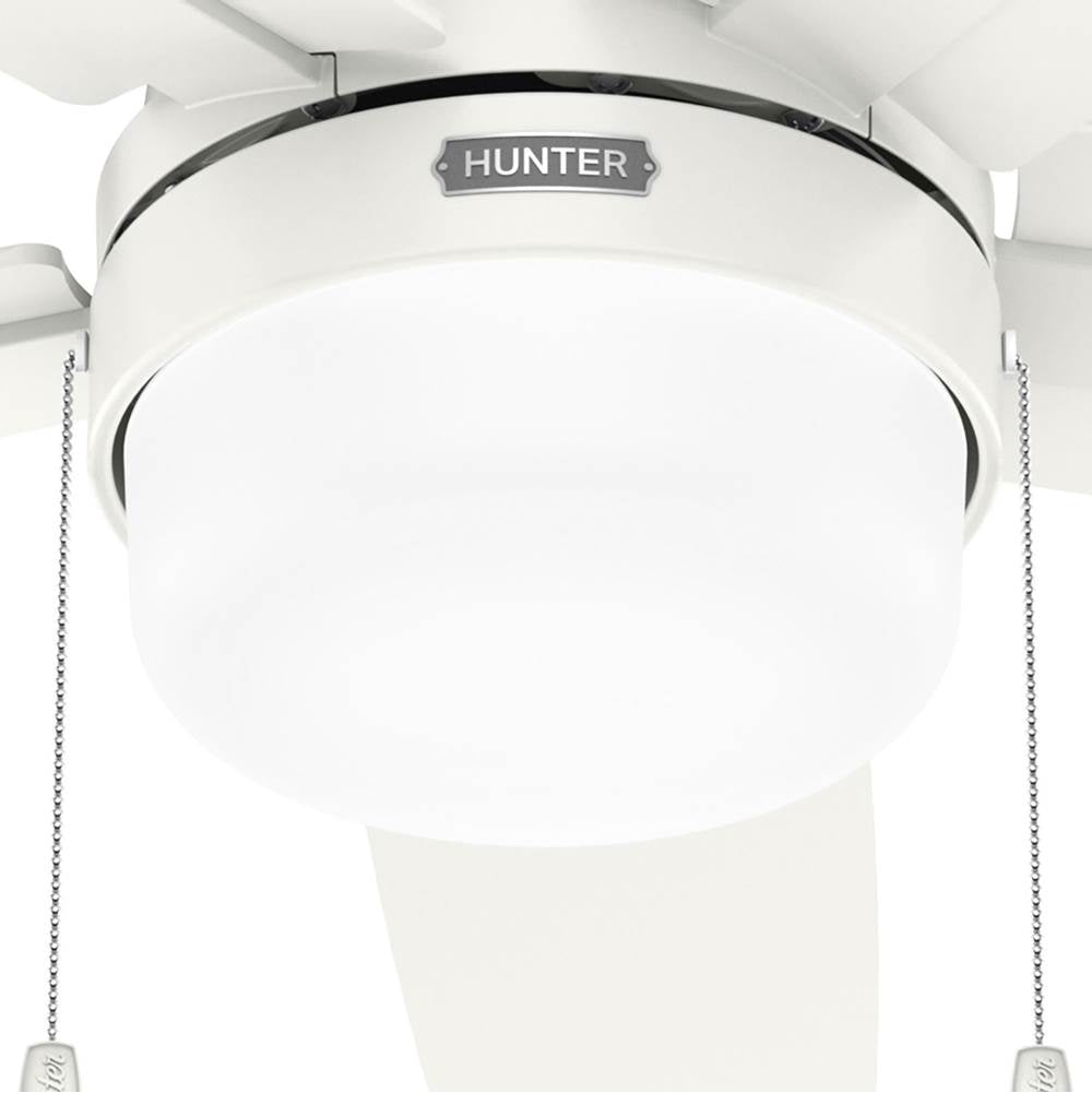 Hunter 52774 Fresh White 44 Inch Anisten Fresh White Ceiling Fan With Led Light Kit And Pull Chain Image 9