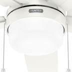 Hunter 52774 Fresh White 44 Inch Anisten Fresh White Ceiling Fan With Led Light Kit And Pull Chain Image 9