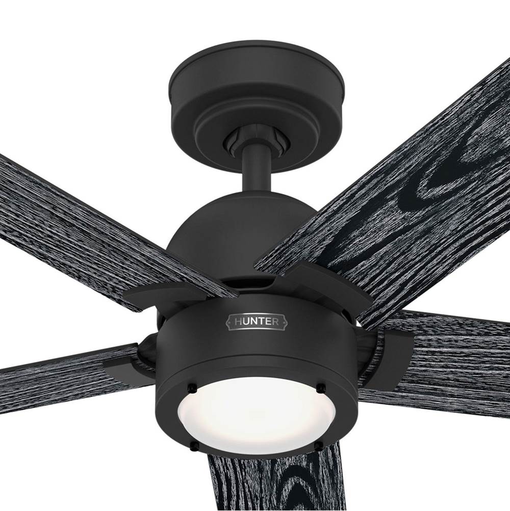 Hunter 52850 Matte Black 52 Inch Erling Energy Star Matte Black Ceiling Fan With Led Light Kit And Handheld Remote Image 4