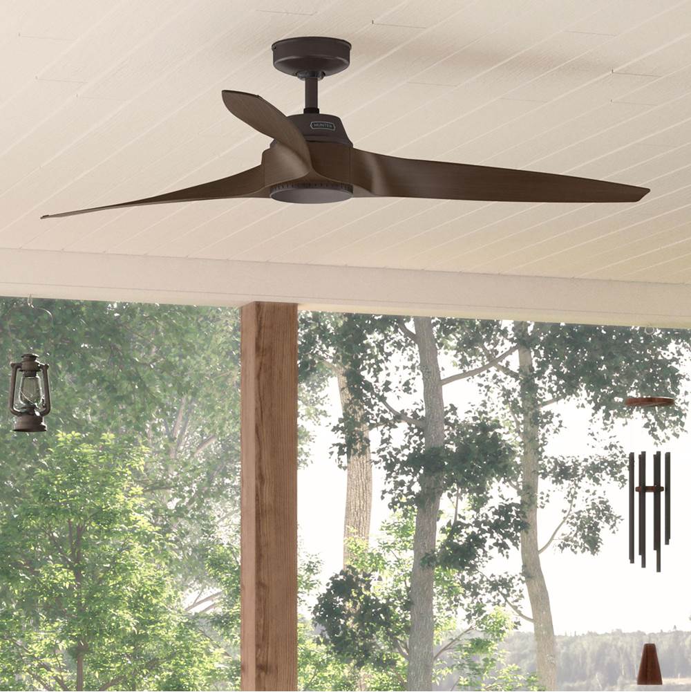 Hunter 53649 Premier Bronze 60 Inch Mosley Energy Star Premier Bronze Damp Rated Ceiling Fan And Wall Control Image 9