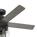 Hunter 52650 Matte Black Hunter 52 Inch Lochemeade Matte Black Ceiling Fan With Led Light Kit And Handheld Remote Image 5
