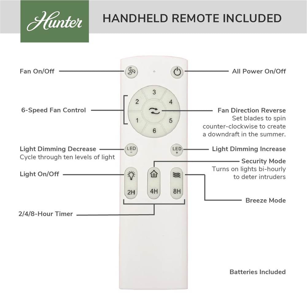 Hunter 50106 Brushed Nickel 22 In Bridgette Fandelier - Brushed Nickel Image 5