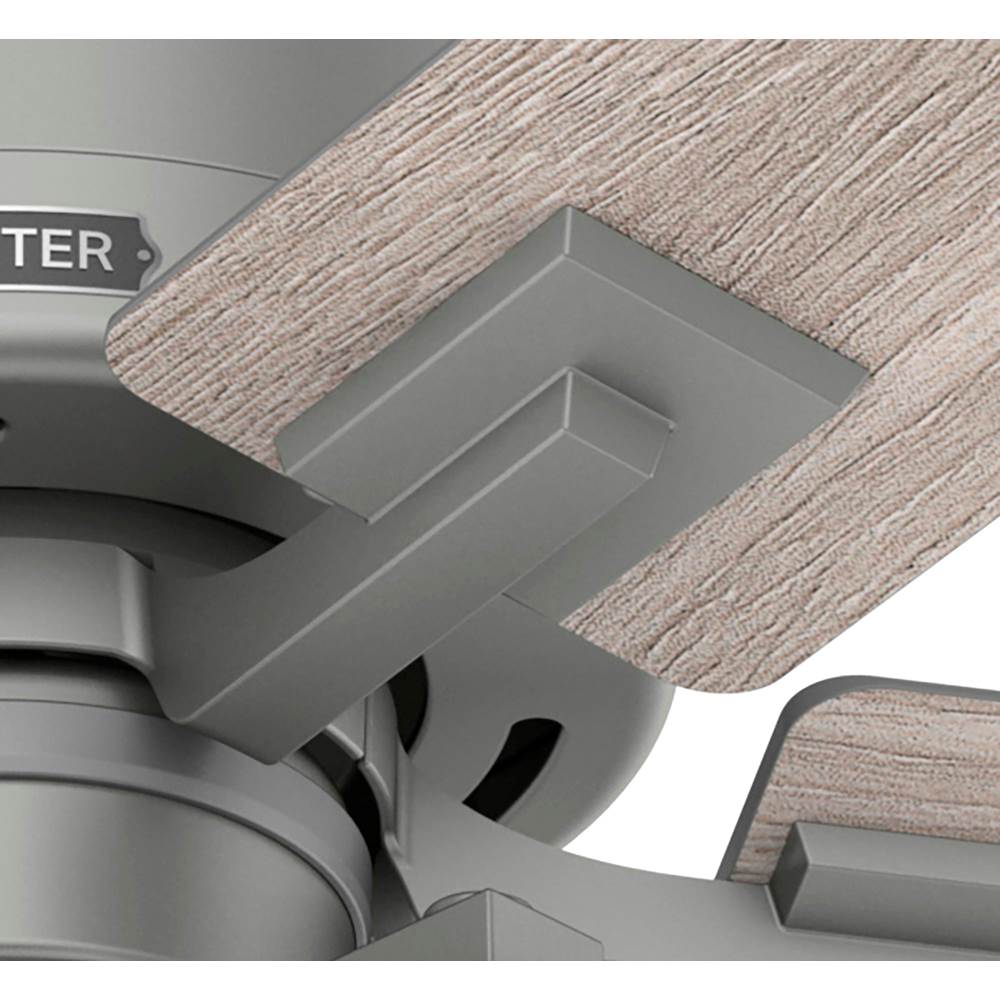 Hunter 52310 Matte Silver 52 Inch Wifi Techne Matte Silver Ceiling Fan With Led Light Kit And Handheld Remote Image 8