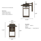 Hunter 46071 Matte Bronze Hunter Yancy House Matte Bronze With Clear Glass 1 Light Image 5