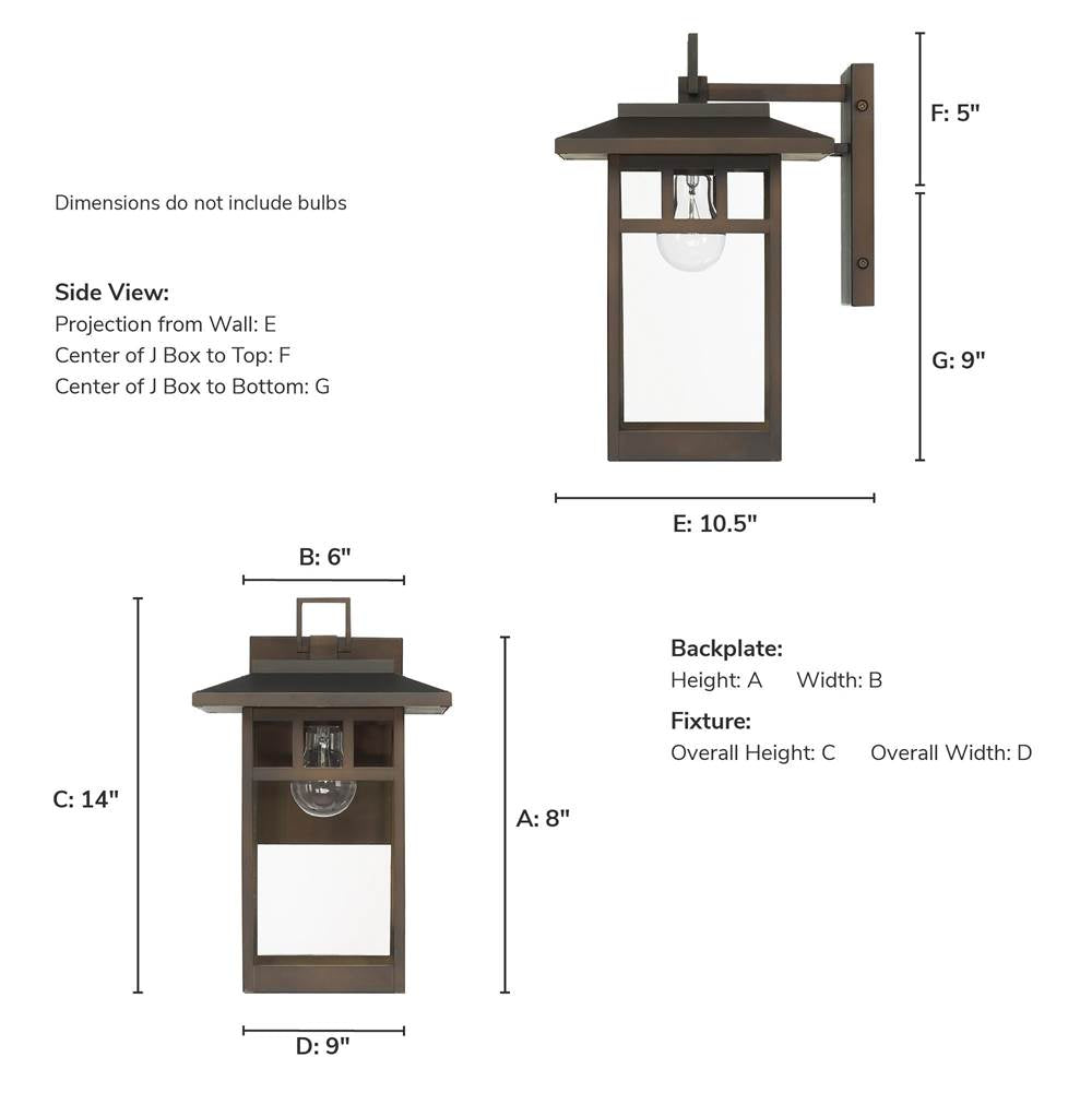 Hunter 46071 Matte Bronze Hunter Yancy House Matte Bronze With Clear Glass 1 Light Image 5