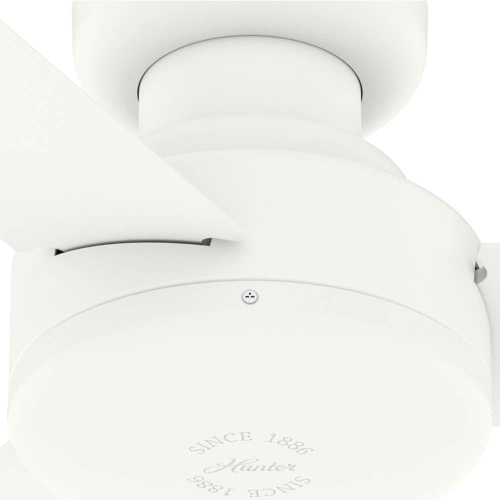 Hunter 52402 Matte White 44in Presto Lp - Matte Fresh White Image 8