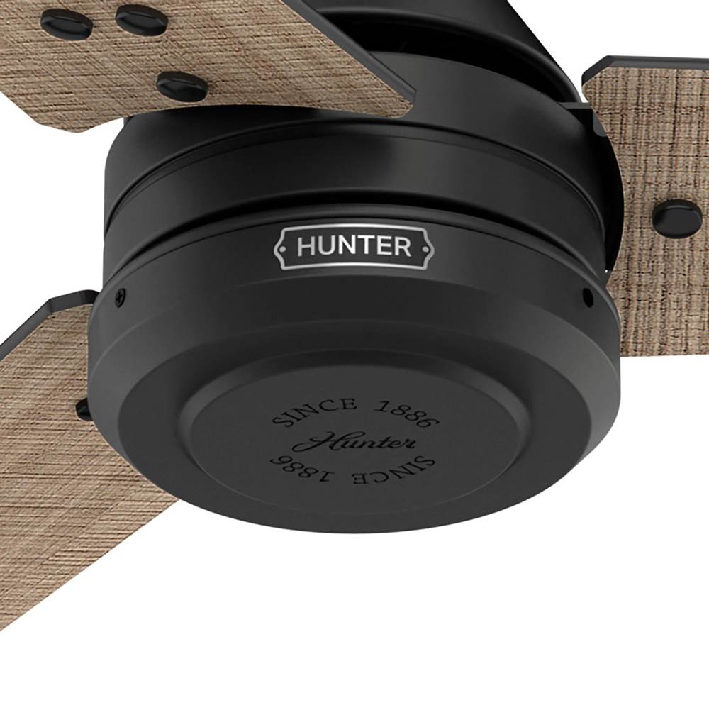 Hunter 52979 Matte Black 60 Inch Cassius Energy Star Matte Black Damp Rated Ceiling Fan And Wall Control Image 8
