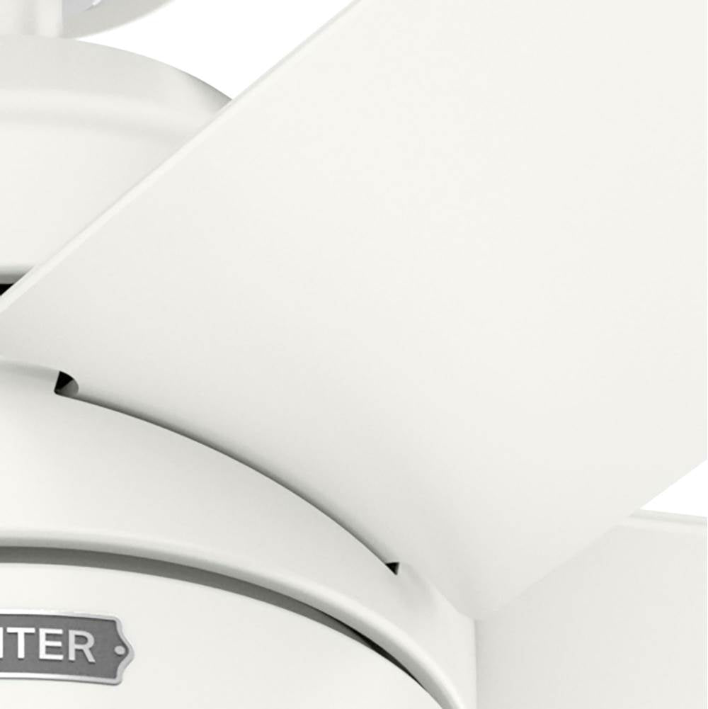 Hunter 52493 Fresh White 52 Inch Bardot Fresh White Ceiling Fan With Led Light Kit And Pull Chain Image 8