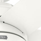 Hunter 52493 Fresh White 52 Inch Bardot Fresh White Ceiling Fan With Led Light Kit And Pull Chain Image 8