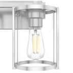 Hunter Astwood Brushed Nickel With Clear Glass 2 Light Vanity Wall Light Fixture