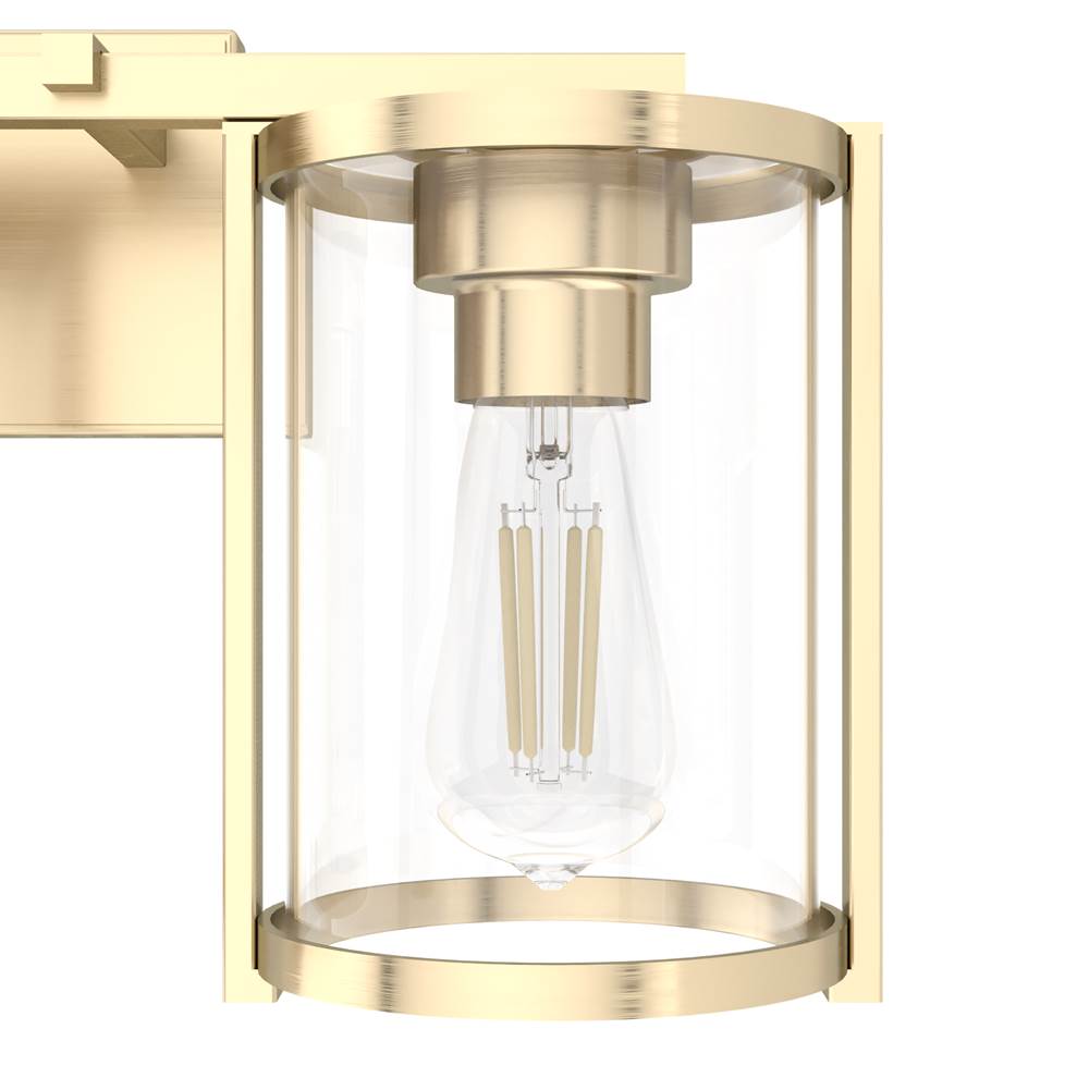 Hunter Astwood Alturas Gold With Clear Glass 3 Light Vanity Wall Light Fixture