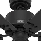 Hunter 51817 Matte Black 52 Inch Gilrock Matte Black Ceiling Fan And Pull Chain Image 6