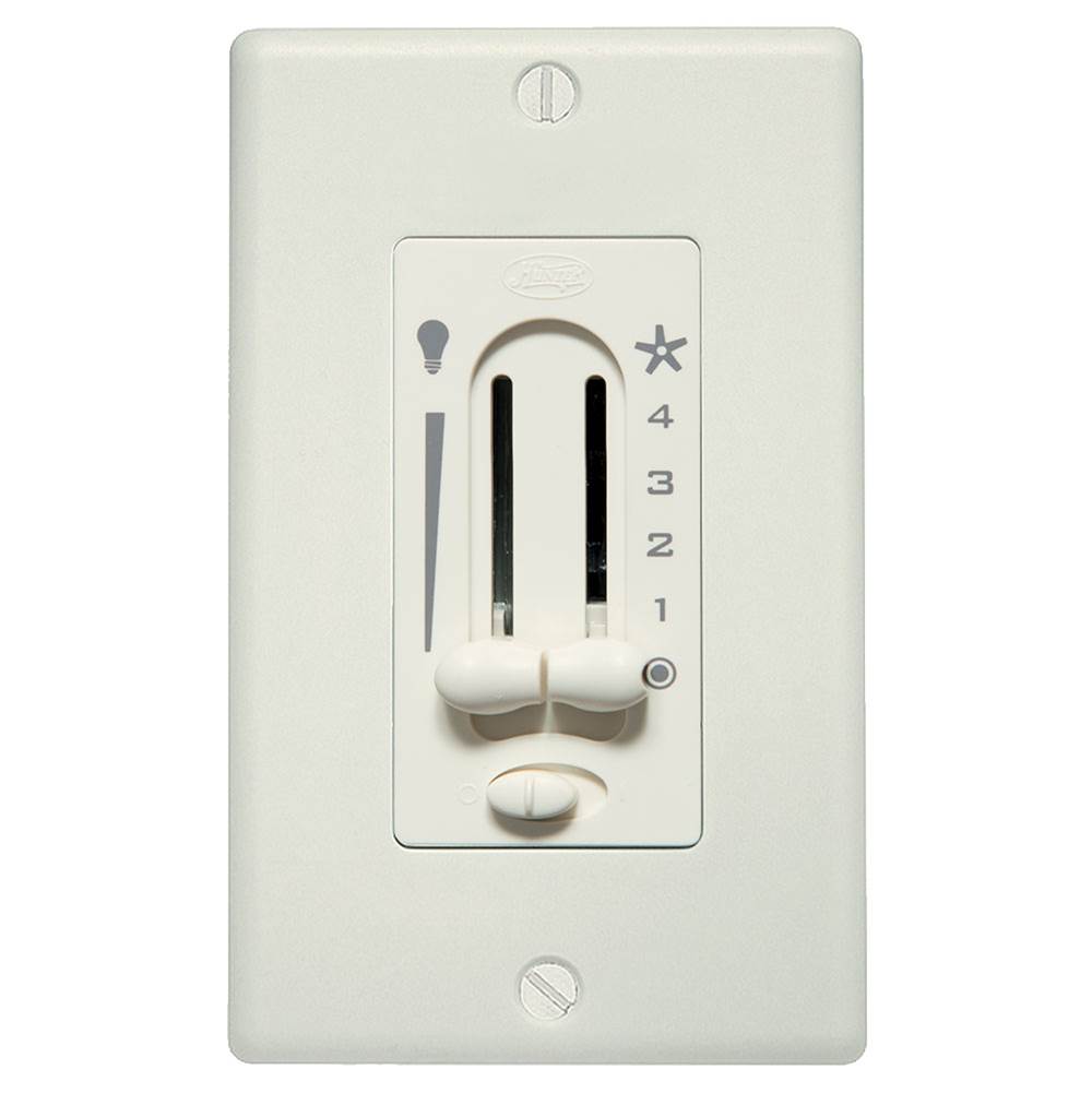 Hunter  Fan-light Dual Slide Wall Control With Preset