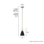 Hunter 19443  Klein 1 Light Metal Pendant 6 Inch Image 2