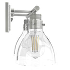 Hunter 48033 Brushed Nickel Van Nuys Brushed Nickel With Clear Glass 2 Light Vanity Wall Light Fixture Image 6