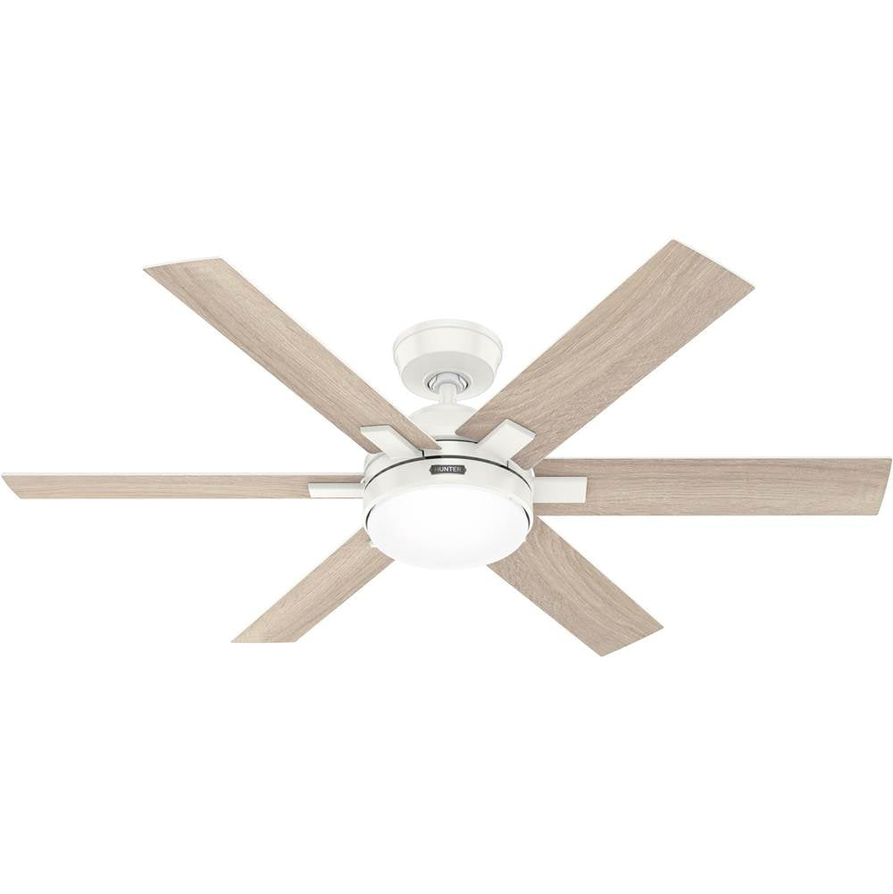 Hunter 52784 Fresh White 52 Inch Georgetown Energy Star Hunterexpress Fresh White Ceiling Fan With Led Light Kit And Handheld Remote Image 1