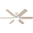 Hunter 52784 Fresh White 52 Inch Georgetown Energy Star Hunterexpress Fresh White Ceiling Fan With Led Light Kit And Handheld Remote Image 1
