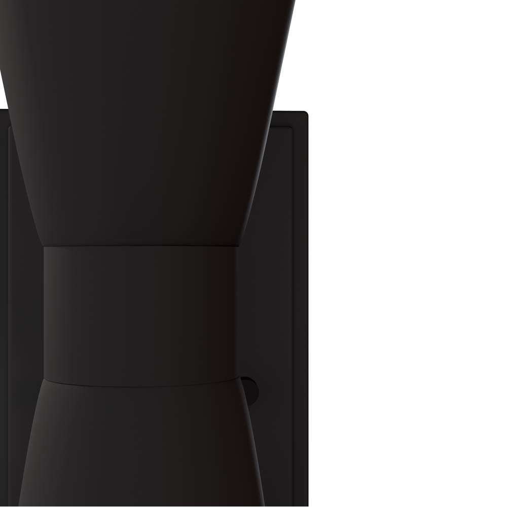 Hunter Zola Hunter Zola Flat Matte Black 2 Light Sconce Wall Light Fixture
