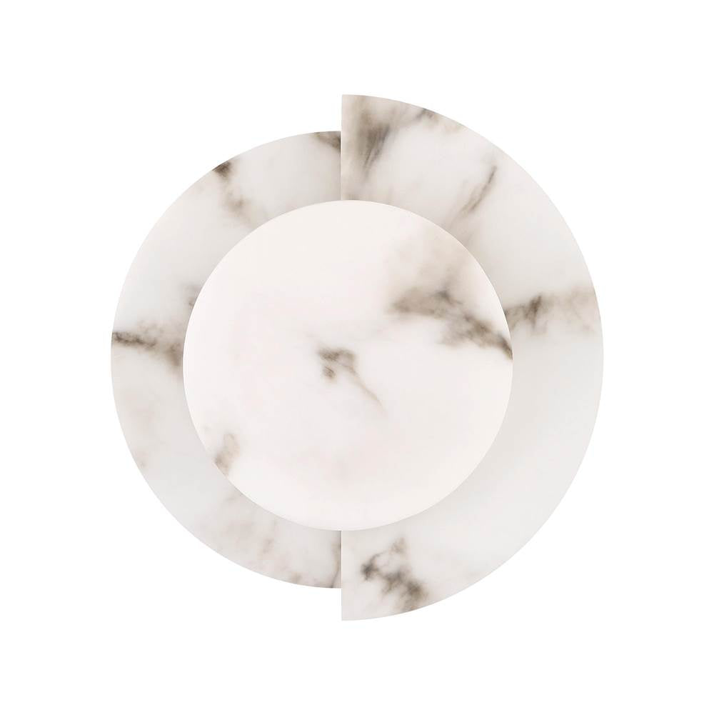 Hunter 13263 Cast Alabaster,Luxe Gold Opaline Crest Jasmine Roth Led 8 Inch Sconce Image 2