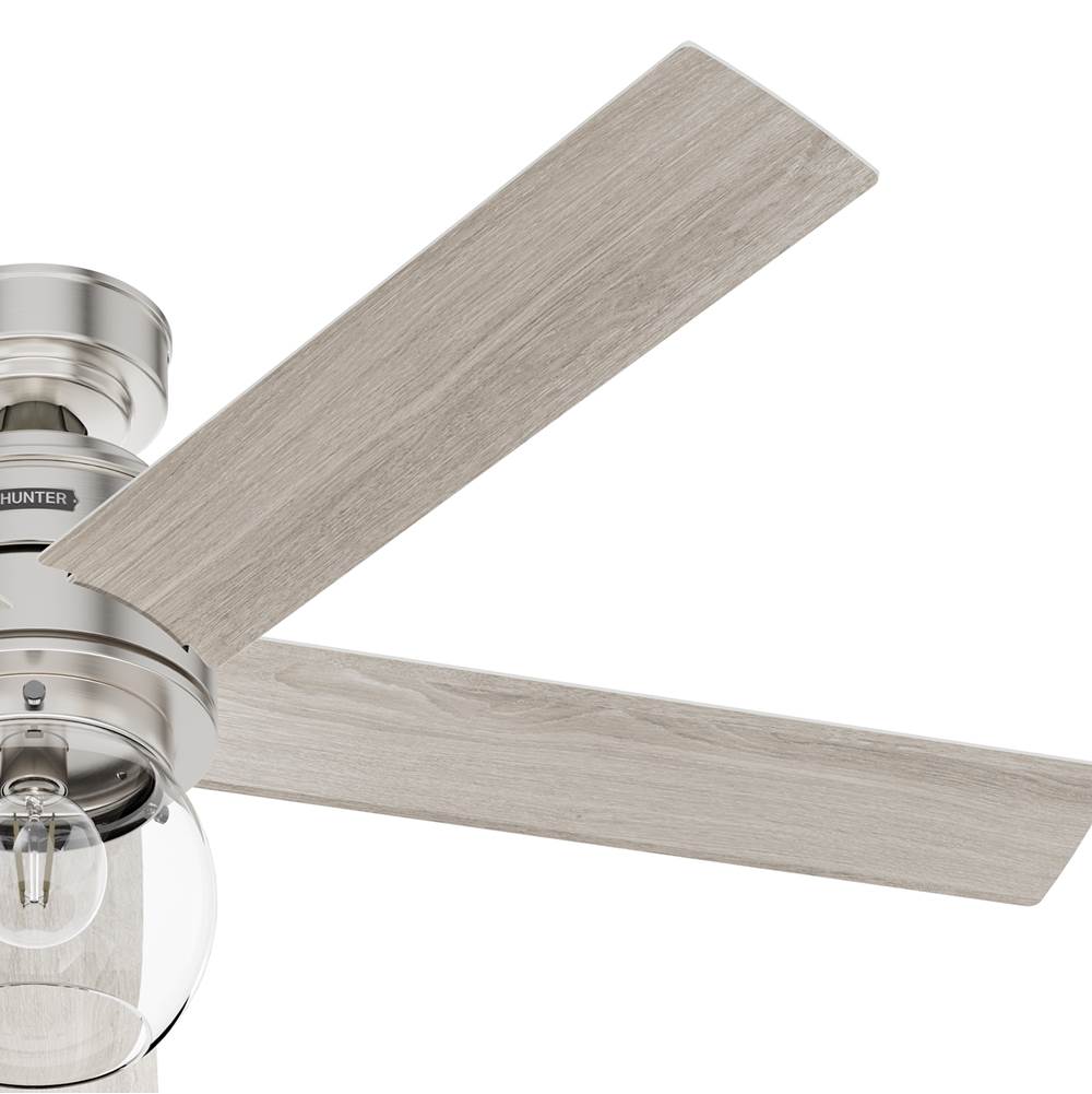 Hunter 52656 Brushed Nickel Hunter 52 Inch Xidane Brushed Nickel Ceiling Fan With Led Light Kit And Handheld Remote Image 5