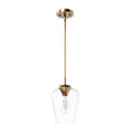 Hunter 45233 Alturas Gold Vidria Alturas Gold With Clear Glass 1 Light Pendant Ceiling Light Fixture Image 1