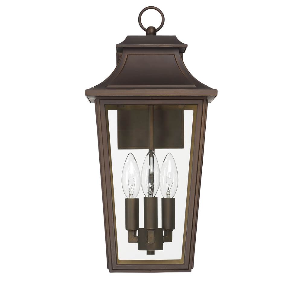 Hunter 46083 Matte Bronze Hunter Spring Cove Matte Bronze With Clear Glass 3 Light Image 1