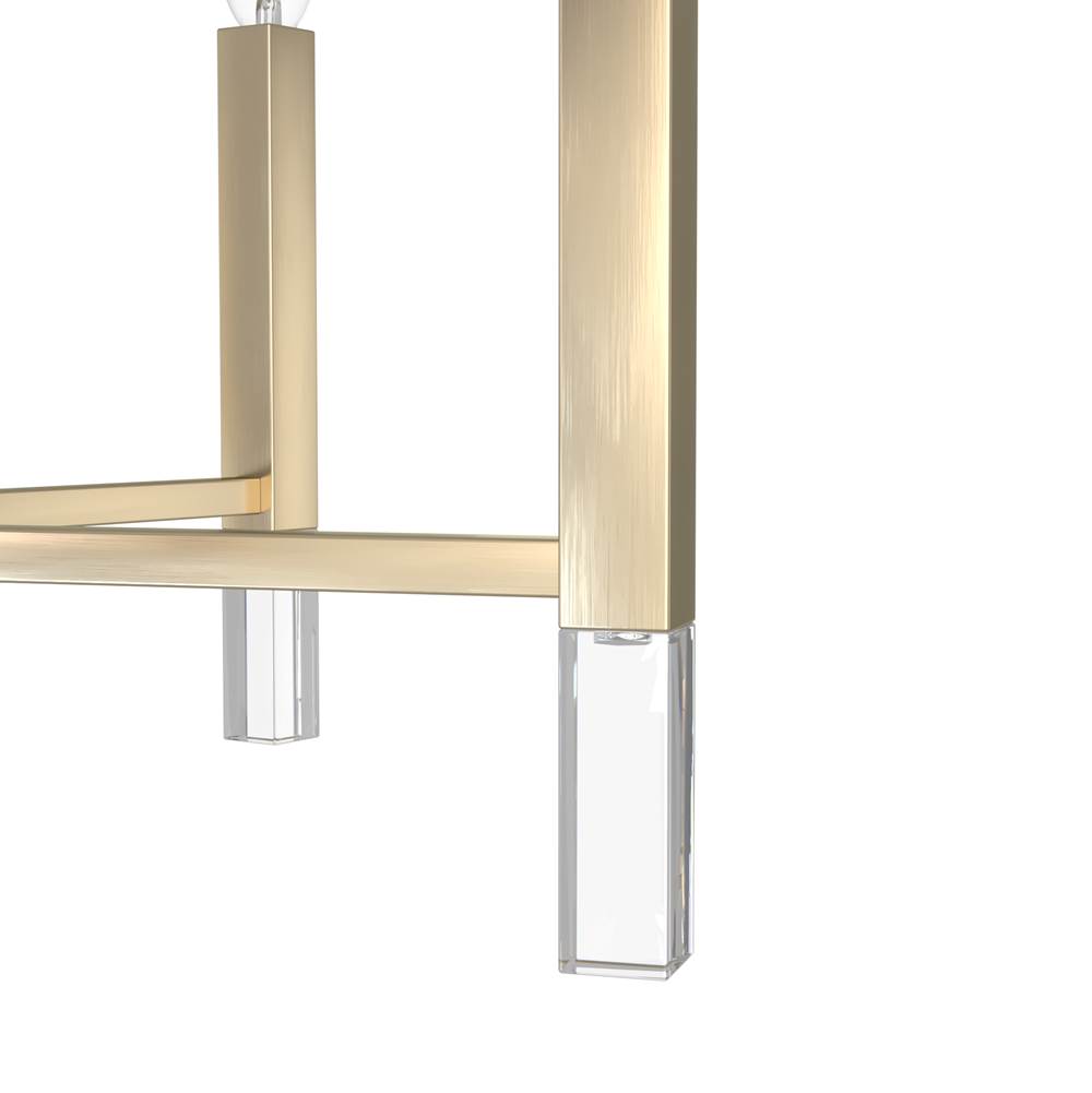 Hunter 19523 Palm Gold Hunter Sunjai Palm Gold 5 Light Chandelier Ceiling Light Fixture Image 2
