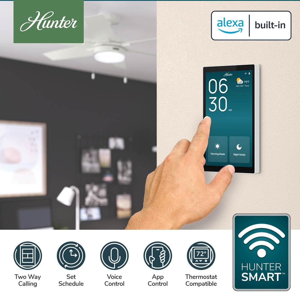 Hunter 99982 Fresh White Huntersmart Smart Wall Panel Image 5