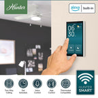 Hunter 99982 Fresh White Huntersmart Smart Wall Panel Image 5