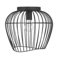 Hunter 48239 Matte Black Hunter Redding Matte Black 1 Light Medium Flush Mount Ceiling Light Fixture Image 1