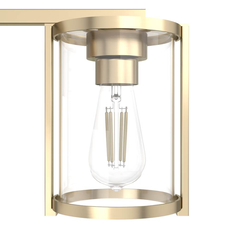 Hunter Astwood Alturas Gold With Clear Glass 4 Light Vanity Wall Light Fixture
