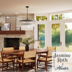Hunter 13143 Matte Black Ontario Matte Black With Clear Glass 6 Light Chandelier Ceiling Light Fixture Image 2