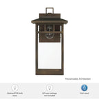 Hunter 46073 Matte Bronze Hunter Yancy House Matte Bronze With Clear Glass 1 Light Image 6