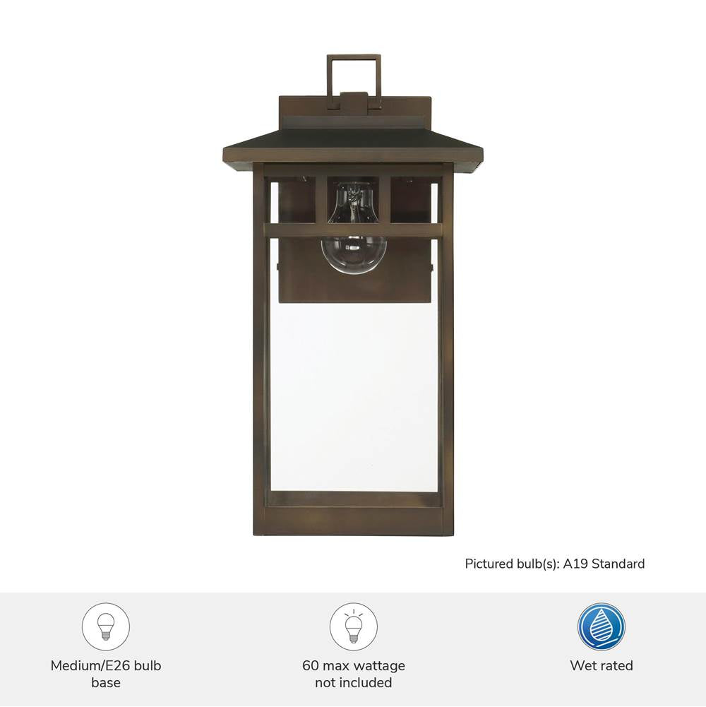 Hunter 46073 Matte Bronze Hunter Yancy House Matte Bronze With Clear Glass 1 Light Image 6