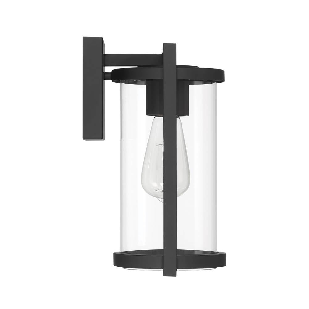 Hunter 46066 Matte Black Astwood Outdoor 1 Light Small Wall Light Black Image 2