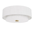 Hunter 48122 Luxe Gold Brookside 2 Light Medium Flush White Image 1