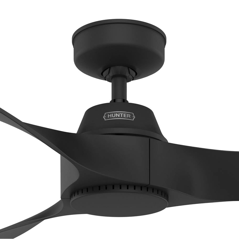 Hunter 52997 Matte Black 60 Inch Mosley Energy Star Matte Black Damp Rated Ceiling Fan And Wall Control Image 5