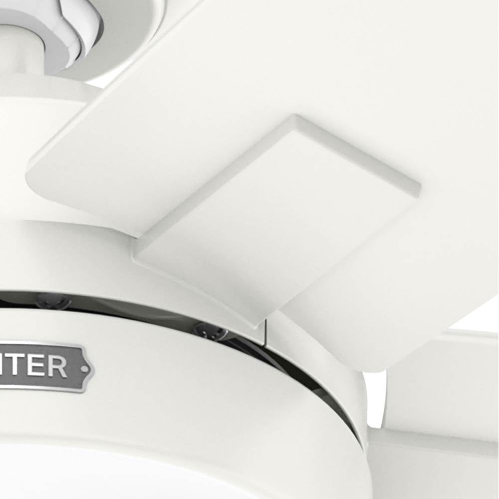 Hunter 52773 Fresh White 52 Inch Anisten Fresh White Ceiling Fan With Led Light Kit And Pull Chain Image 8