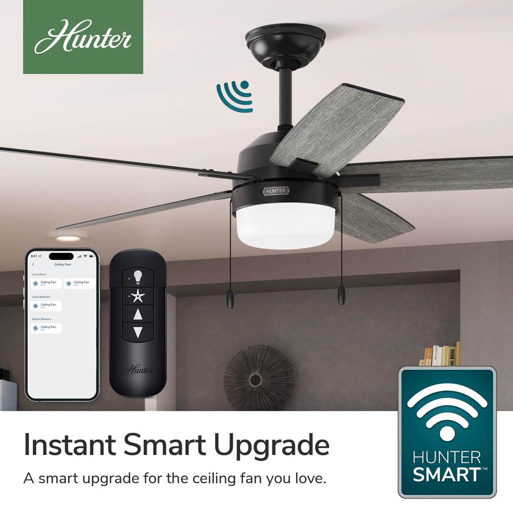 Hunter 99981 Fresh White Huntersmart Smart Fan Upgrade Kit With Remote Control Image 6