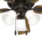Hunter Swanson Hunter 44 Inch Swanson New Bronze Ceiling Fan With Led Light Kit And Pull Chain